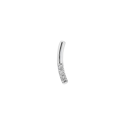 Silpada 'Walk The Line' Cubic Zirconia Single Stud Earring in Sterling Silver