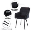 Grungis Velvet Kitchen Chair Set of 1,Upholstered Dining Chairs with Arc Backrest and Armrests for Dining Room,Kitchen - 4 of 4
