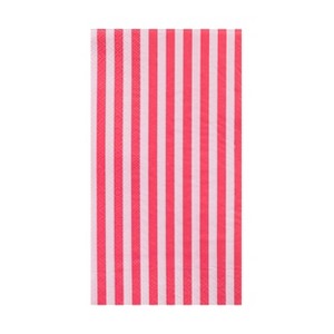 Jollity & Co. - Pink Striped Guest Napkins - Pack of 16 Paper Napkins - 1 of 2