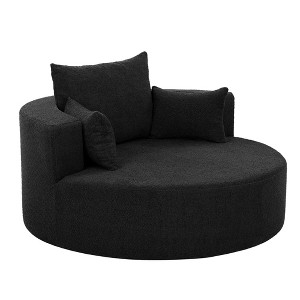 Dexmalle 360° Swivel Accent Barrel Sofa Chair with 3 Removable Pillows - 1 of 4