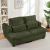 Straight Sectional Sofas with Square Armrests and Adjustable Back, Modular Sitting or Lying Down Couch, Space-Saving Lounge Chair for Living Room - 4 of 4