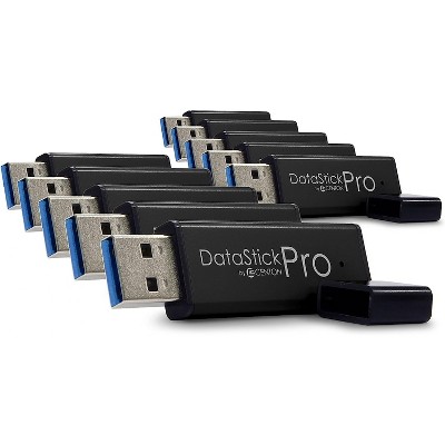 Centon Datastick Pro 128GB USB 3.2 Type A Flash Drive Black 10/Pack (S1-U3P6-128G10B)