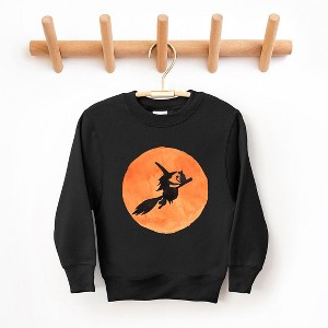 The Juniper Shop Watercolor Witch On Broom Youth Graphic Sweatshirt - 1 of 3