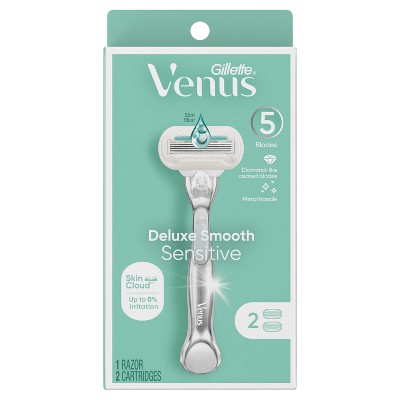 Venus Deluxe Smooth Sensitive Women's Razor   2 Razor Blade Refills