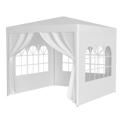 DOMETOUR 10'x10' Party Tent Outdoor Heavy Duty Gazebo Wedding Canopy + 4 Removable Walls