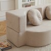 GDFStudio Xanthe 75.5" Velvet and Compressed Foam Floor Sofa Bed - 4 of 4