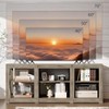 VINGLI TV Stand for 70 Inch TV, Farmhouse Entertainment Center with Storage,  Gray Oak - 2 of 4