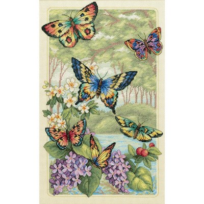 Dimensions Gold Collection Counted Cross Stitch Kit 10"X16"-Butterfly Forest (14 Count)