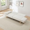 Sapphtopaz 72.8" Convertible Couches for Living Room with Adjustable Arms & Backrest Recliner Sleeper Sofa Bed with Wood Legs Couch for Bedroom - 3 of 4