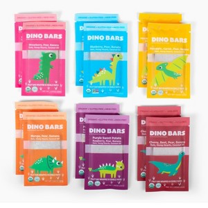 Dino Bars Variety Pack | All 6 Flavors | Organic Mess-Free Kids Fruit Bars - 1 of 4