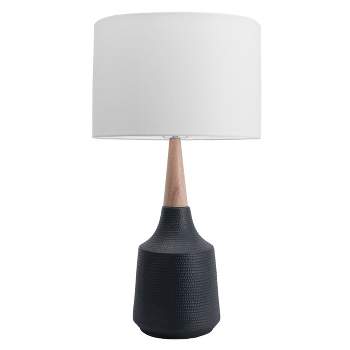 nuLOOM Torrance Ceramic 28" Table Lamp Lighting - Light Taupe 28" H x 15" W x 15"D