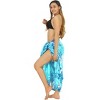 LA LEELA Women's Sarong Bikini Skirt Swimsuit Cover up Summer Wraps Bathing suit Swimwear Beach Wrap Skirts for Women One Size Blue, Butterfly - 3 of 4