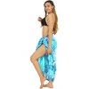 LA LEELA Women's Sarong Bikini Skirt Swimsuit Cover up Summer Wraps Bathing suit Swimwear Beach Wrap Skirts for Women One Size Blue, Butterfly - image 3 of 4