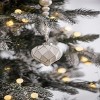 GlasFlength Tree Ornaments Modern Glass Ball Set Simple Elegant Design for Christmas Tree Home Decor Indoor Outdoor, White, 2.8"*2.8"*3" - 2 of 4