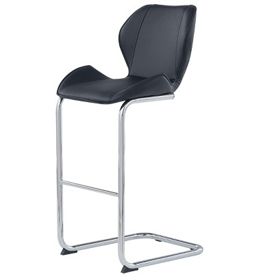 NicBex Bar Stools Set of 4, Fashion Counter Stool Chair with Low Back and Metal Footrest for Bar, Kitchen