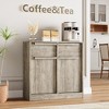 Garvee Sideboard Buffet Cabinet with Storage Drawers, 4-Door Kitchen Cabinet with Wood Handles, Modern Console Table for Dining Room, Entryway - 2 of 4