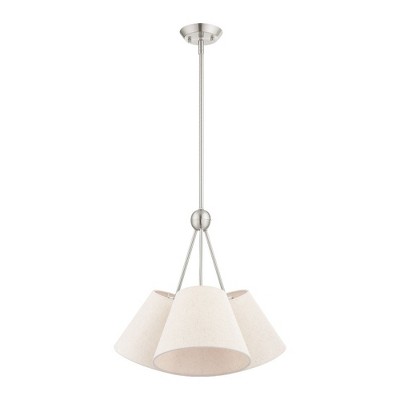 Livex Lighting Prato 3 - Light Chandelier in  Brushed Nickel