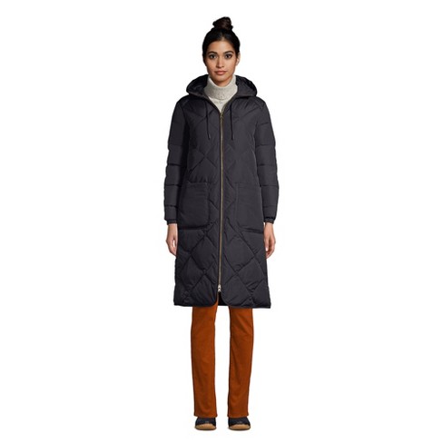 Lands' End Women's Insulated Quilted Maxi Primaloft Thermoplume Coat ...