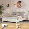 Boucle Bed Frame with Adjustable Headboard, Upholstered Platform Bed Frame, Solid Wood Slats, No Box Spring Needed - 4 of 4