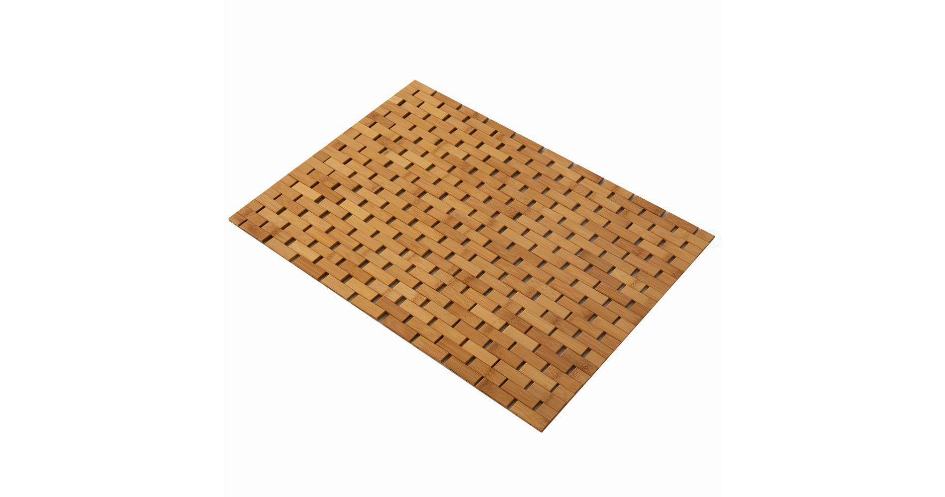 Basicwise Foldable Bamboo Bathroom Mat - Non-Slip Design for Showers, Bathtubs, Spas, and Pools - Providing Comfort, Quick Drying, Medium