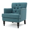 Tufted Diamond Stitch Club Chair with Nailhead Trim and Turned Birch Legs - 4 of 4