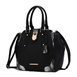 MKF Collection Lorena Snake embossed Vegan Leather Women’s Satchel Bag by Mia K - 1 of 4