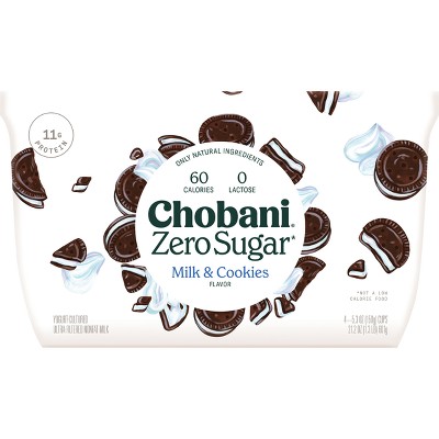 Chobani Zero Sugar Milk & Cookies Greek Yogurt - 4ct/5.3oz