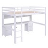 YOOCOZZ Full Size Loft Bed with Built-In Desk, Charging Station, 4 Drawers, 4 Cabinets and Bedside Tray - 4 of 4