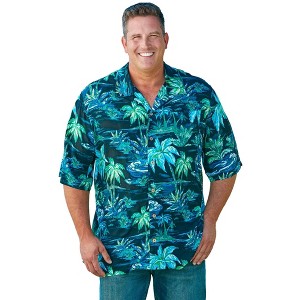 KingSize KS Island Printed Rayon Short-Sleeve Shirt - 1 of 4