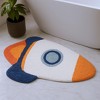 HomeRoots 2' X 3' Orange And White Spaceships Youthful Washable Area Rug - 2 of 3