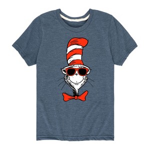 Boys' - Dr. Seuss - Cat in The Hat Wearing Sunglasses Short Sleeve Graphic T-Shirt - 1 of 4