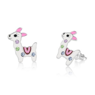 Chanteur Hypoallergenic Kids Jewelry Accessories Deer CZ White Gold Palladium Plating Stud Earrings Surgical Titanium Posts