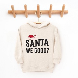 The Juniper Shop Santa We Good Glitter Toddler Graphic Hoodie - 1 of 3