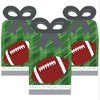 Big Dot of Happiness End Zone - Football - Square Favor Gift Boxes - Baby Shower or Birthday Party Bow Boxes - Set of 12 - 2 of 4