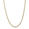Black Bow Jewelry 4mm, 14k Yellow Gold, Flat Figaro Chain Necklace - 3 of 4