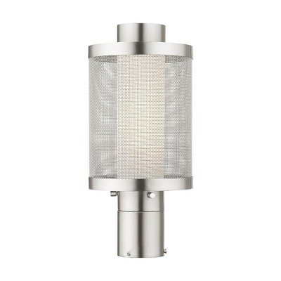 Livex Lighting Nottingham 1 - Light Post Light in  Brushed Nickel
