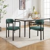 ORRD Mid-Century Modern Dining Chairs Set of 2, Upholstered Boucle Chairs with Black Metal Legs, Kitchen & Dining - 4 of 4