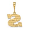 Black Bow Jewelry 14k Yellow Gold, Ashley Collection, Textured Initial S Pendant - 3 of 4