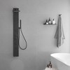 BWE 4-Jet Rainfall Shower Tower Shower Panel System with Waterfall Shower Head and Shower Wand - 2 of 4