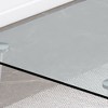 Kumasinova Modern 0.3" Tempered Glass Tabletop Dining Table for 4-6 People,Minimalist Kitchen Table with Silver/Gold Metal Legs - 4 of 4