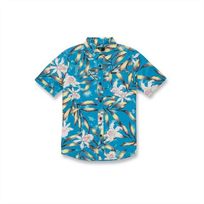 Volcom Boys Tropical Hideout Short Sleeve Button Down Shirt : Target