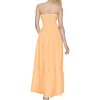 LA LEELA Women's House Daily Routine Evening Wear Solid Smocked Tube Top Maxi Evening Frill Dress Casual Dresses for Women - 3 of 3