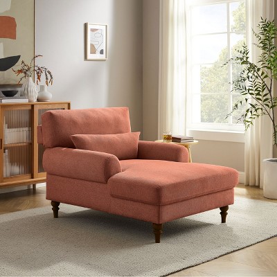 VANOMi 38.2'' Upholstered Chaise Lounge with Adjustable Backrest