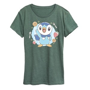Women's - Pokémon - Cafe Piplup Short Sleeve Graphic T-Shirt - 1 of 4