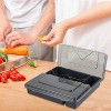 LunaLulinlk Silverware Cutlery Organizer Tray with Transparent Lid, Utensil Cutlery Holder for Kitchen Drawer Countertop, Plastic Flatware Storage Box - 2 of 4
