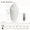 LuxenHome White MgO Modern Abstract Sculpture 20-Inch Tall Vase - 3 of 4