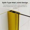 Brushed Gold Pivot Tub Door with Frameless Folding Shower Doors, made of SGCC Tempered Glass, designed for a sleek Bathtub enclosure. - 4 of 4