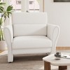 Loveseat Sofa for Living Room, Modern Boucle Upholstered Couch with Lumbar Pillow, Deep Seat Loveseat - 4 of 4