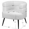 Nordlys Metal and Bouclé Lounge Chair Modern Design Style Upholstery Living Room - 4 of 4