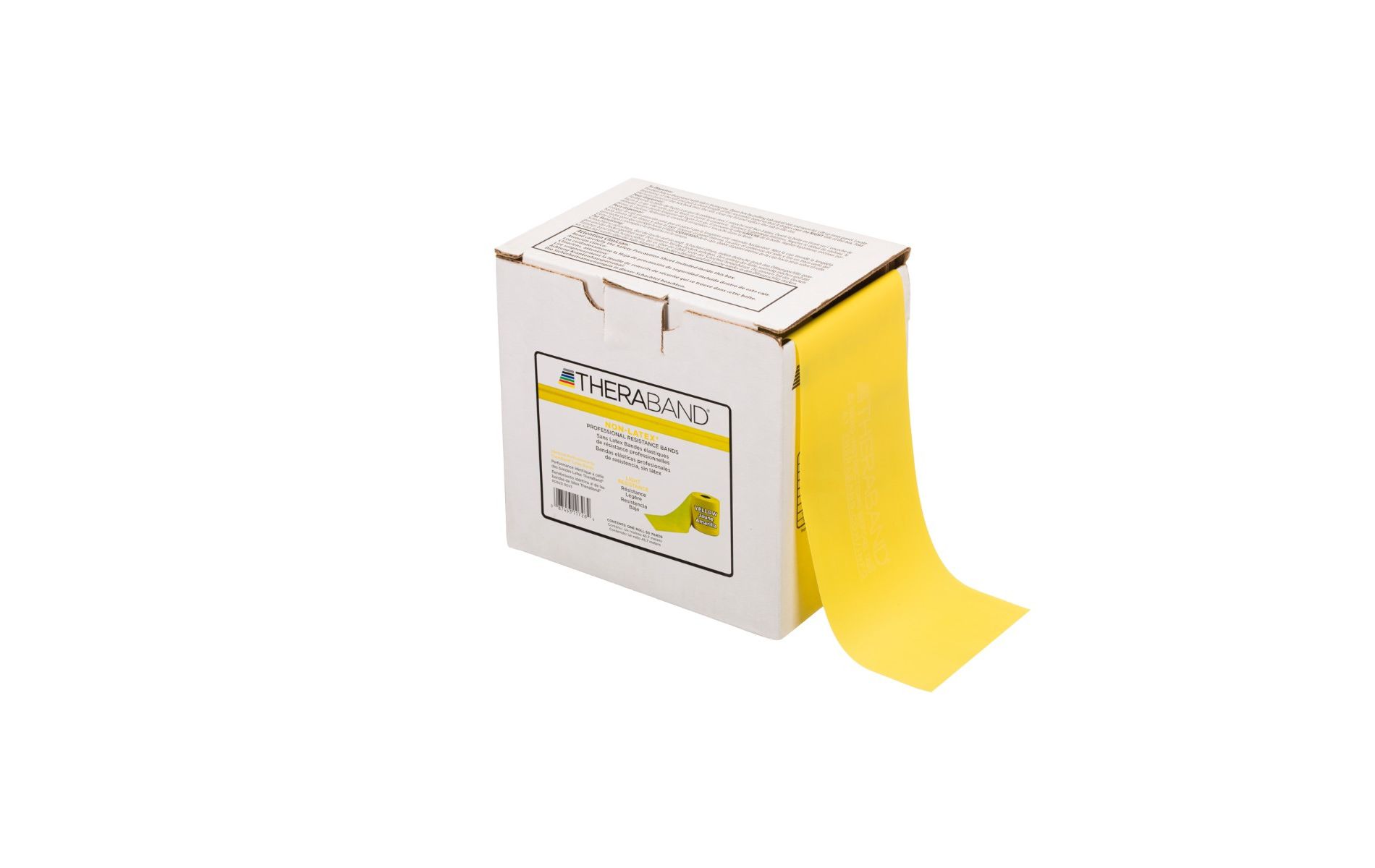 THERABAND Resistance Band, 50 YD Roll, Yellow, Thin Thickness, 3 LBS Resistance, Level 2, Non-Latex